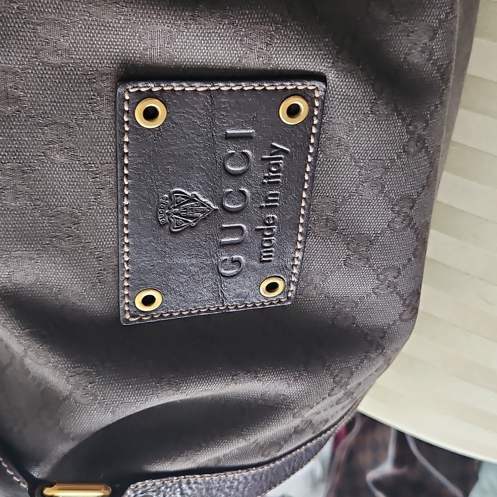 Limited Edition Gucci Boston Bag Travel 201859 GG Canvas Leather Brown - Picture 7 of 11
